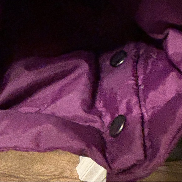 Eileen Fisher Sz XL Extra Large Purple Jacket Coat down puffer long insulated - Picture 10 of 16